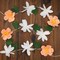 2Pcs Crepe Paper Flower Garlands Party Banners (Orange White)